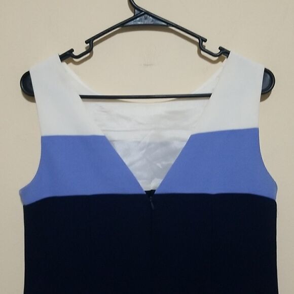 S.L. Fashion Blue Sleeveless Dress Sz 8P - Picture 6 of 9